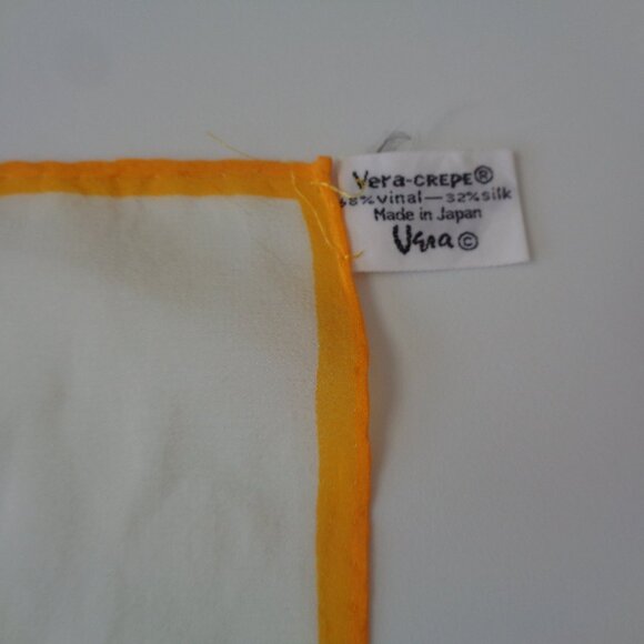 Vera Neumann Yellow Tulip Flowers Woman's Silk Scarf - Picture 3 of 3